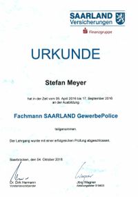 Urkunde_Saarland Gewerbefachmann